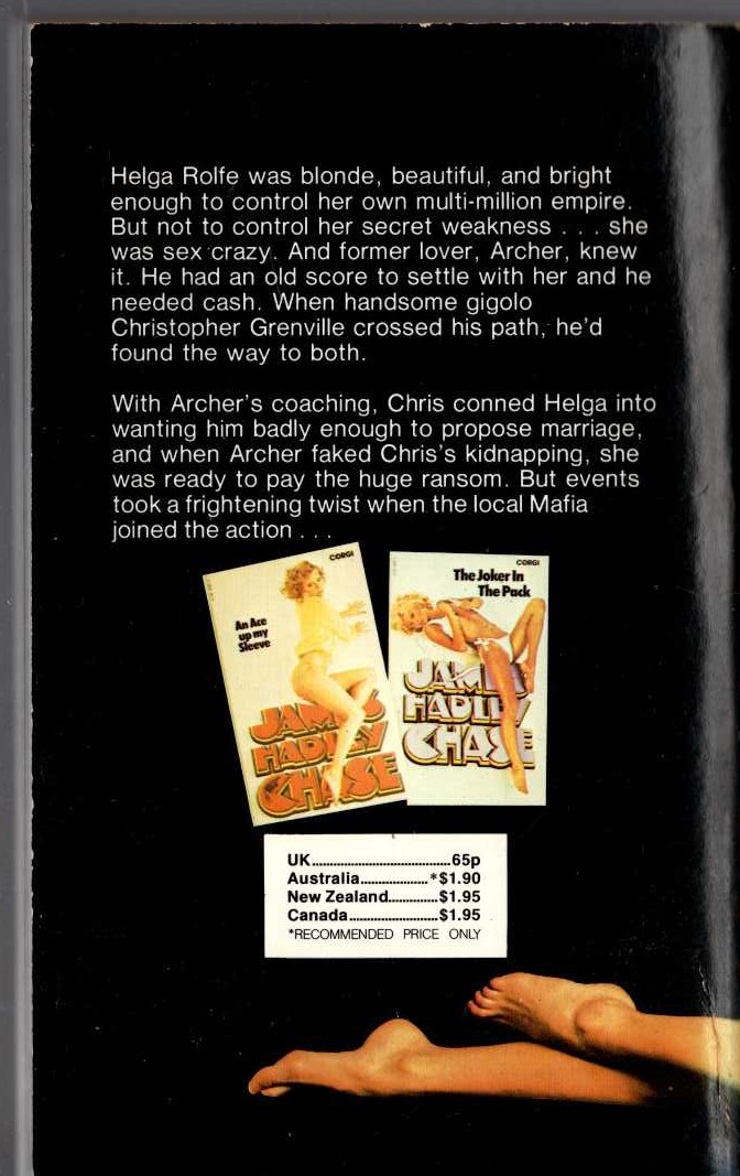 James Hadley Chase  I-HOLD THE FOUR ACES magnified rear book cover image