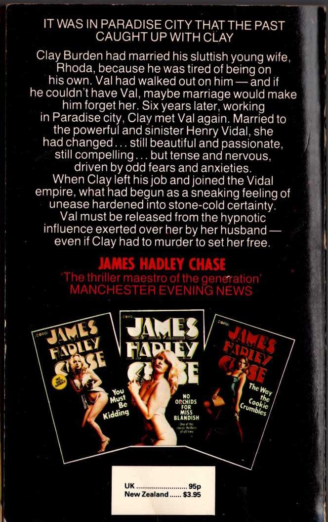 James Hadley Chase  BELIEVE THIS...YOU'LL BELIEVE ANYTHING magnified rear book cover image