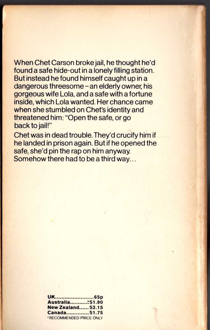James Hadley Chase  COME EASY - GO EASY magnified rear book cover image
