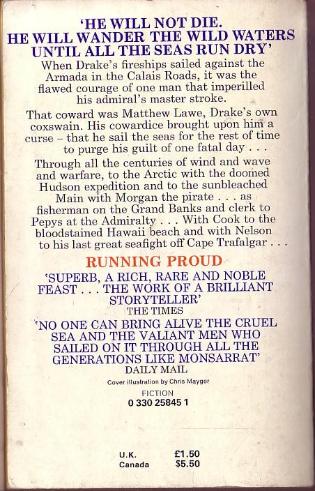 Nicholas Monsarrat  THE MASTER MARINER 1: Running Proud magnified rear book cover image