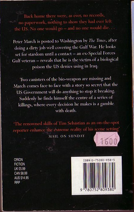 Tim Sebastian  ULTRA magnified rear book cover image