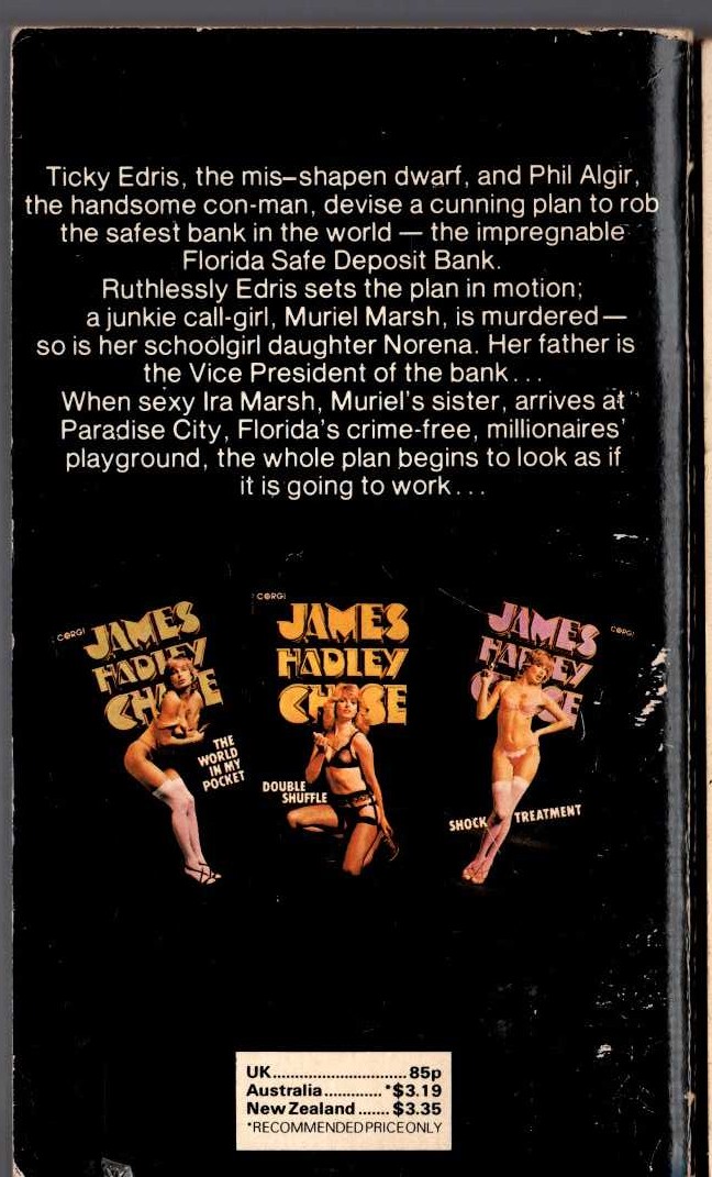 James Hadley Chase  THE WAY THE COOKIE CRUMBLES magnified rear book cover image