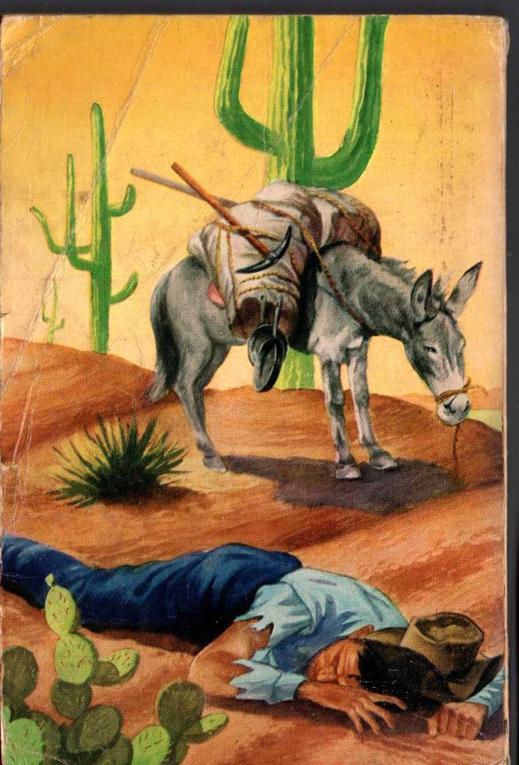 Zane Grey  DESERT GOLD magnified rear book cover image