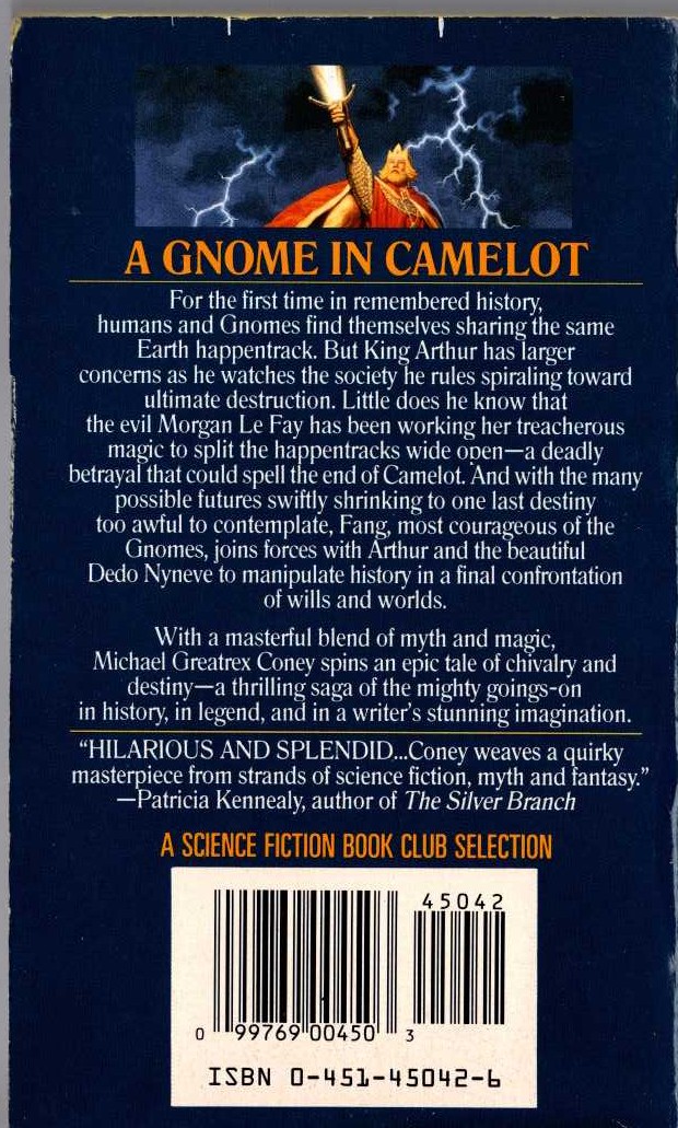 Michael Coney  KING OF THE SECPTER'D ISLE magnified rear book cover image