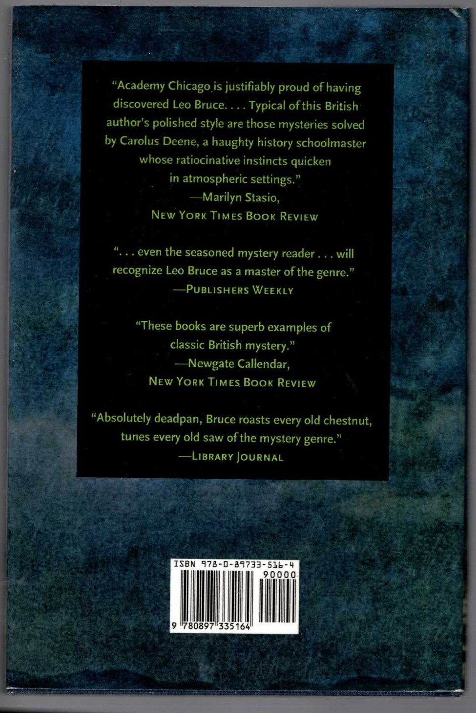 DEATH AT HALLOWS END magnified rear book cover image