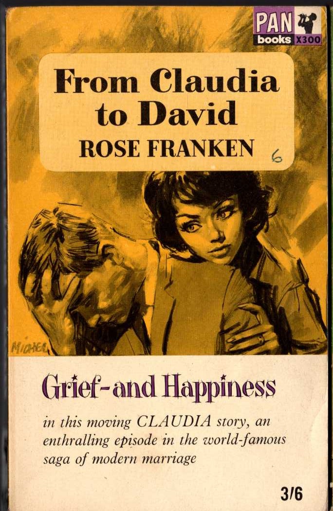 Rose Franken  FROM CLAUDIA TO DAVID front book cover image
