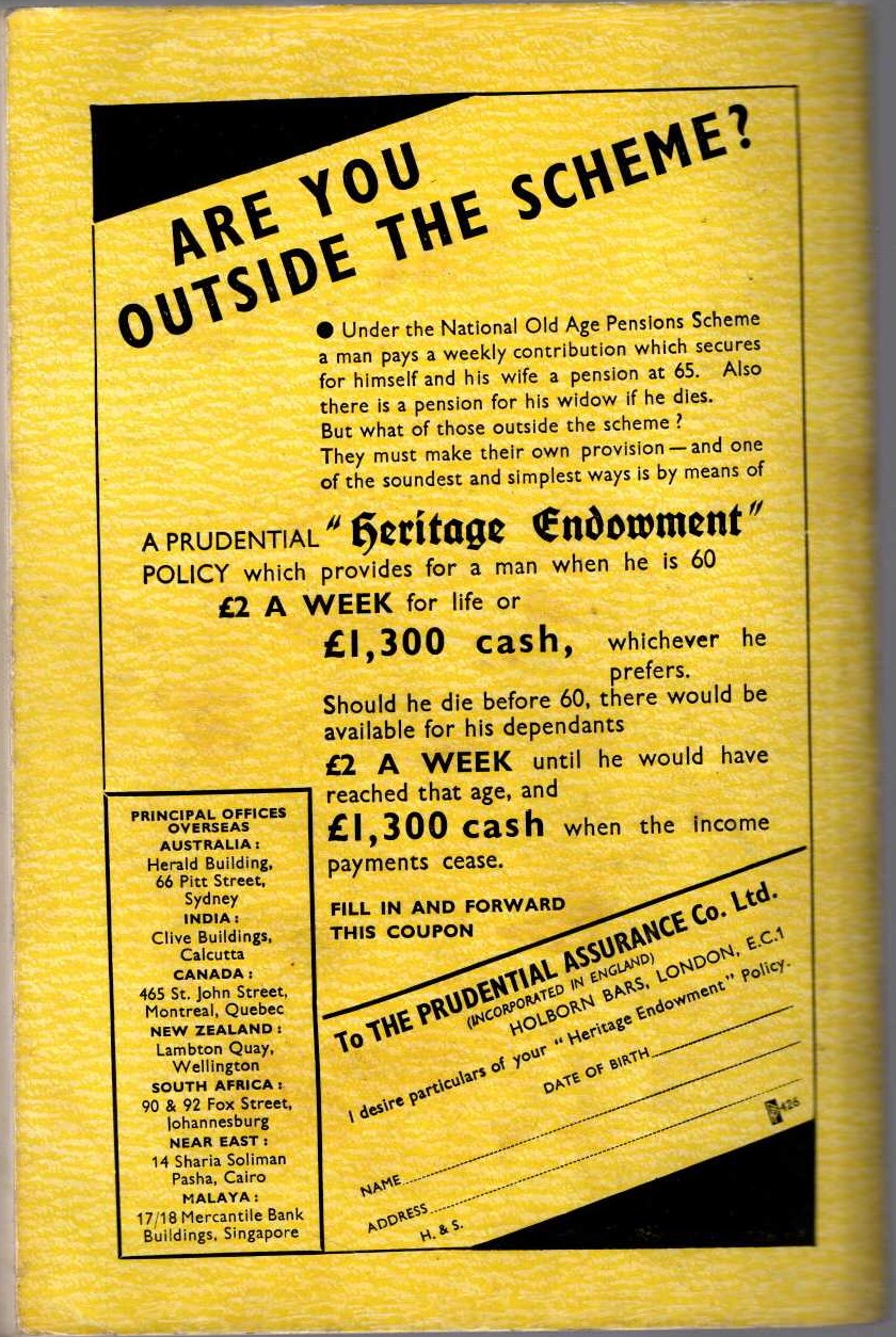 A.E.W. Mason  THE PHILANDERERS magnified rear book cover image