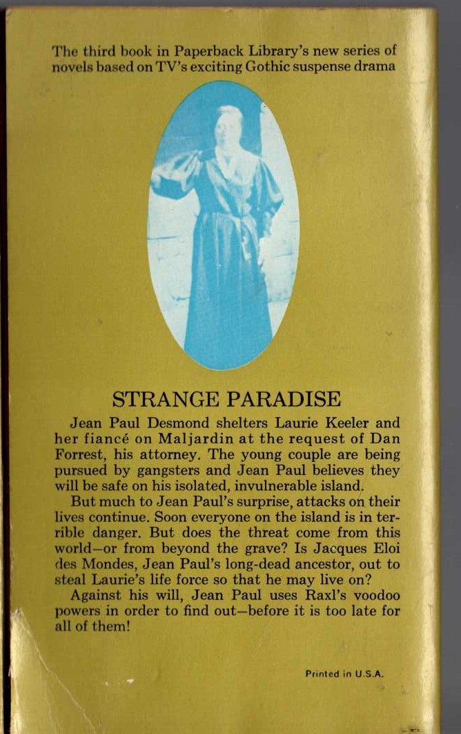 Dorothy Daniels  STRANGE PARADISE: RAXL, VOODOO PRIESTESS magnified rear book cover image