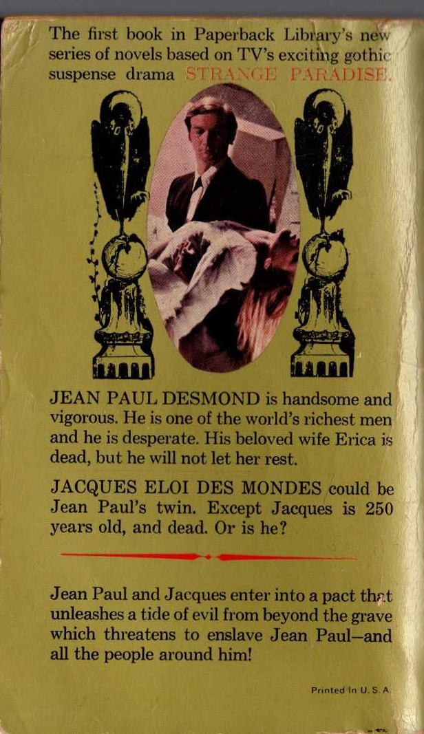 Dorothy Danield  STRANGE PARADISE #1 magnified rear book cover image