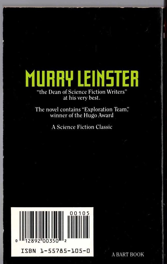 Murray Leinster  PLANET EXPLORER magnified rear book cover image