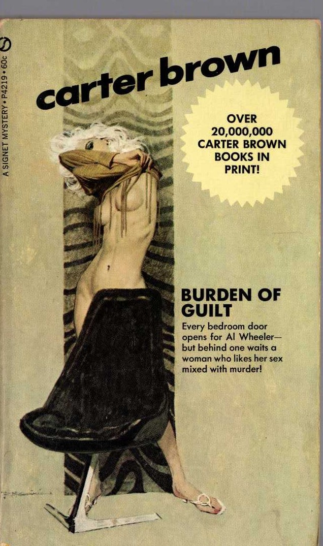 Carter Brown  BURDER ON GUILT front book cover image