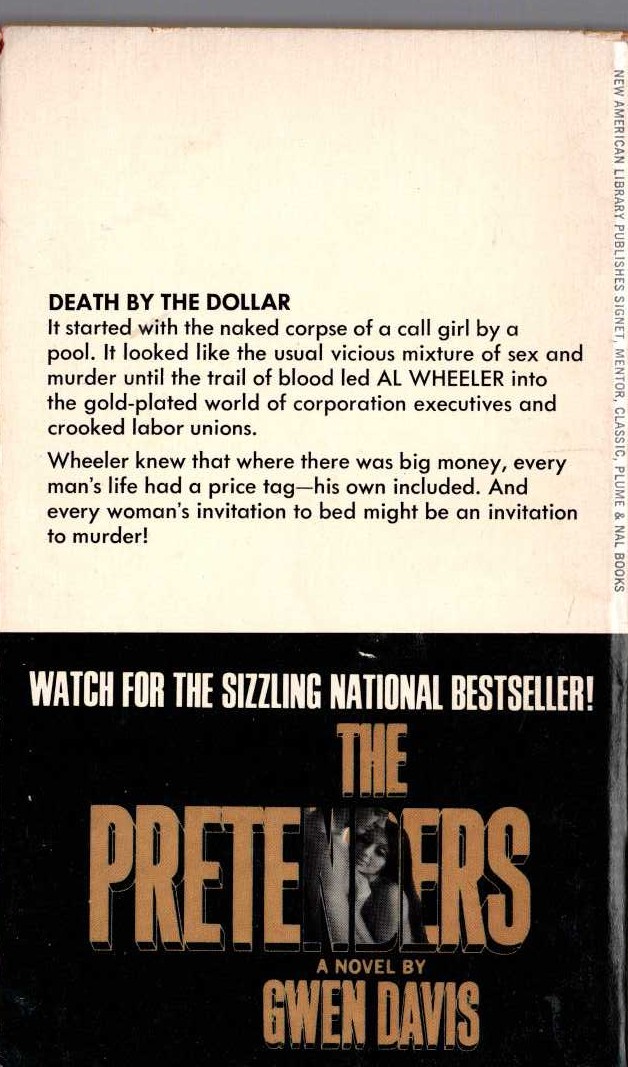 Carter Brown  BURDER ON GUILT magnified rear book cover image