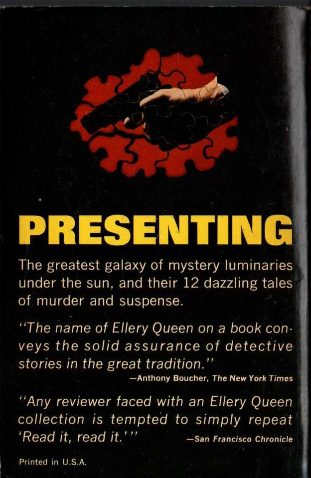 Ellery Queen (edit) ELLERY QUEEN'S 12 magnified rear book cover image