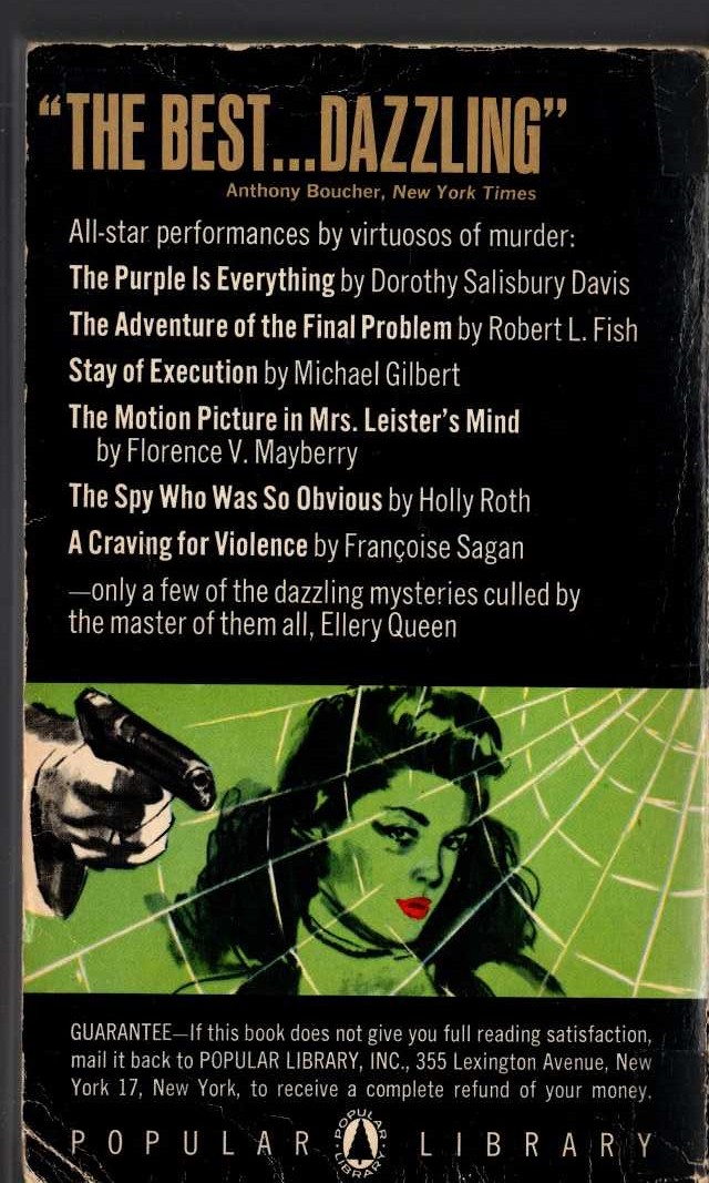 Ellery Queen (edit) ELLERY QUEEN'S 20th ANNIVERSARY ANNUAL magnified rear book cover image