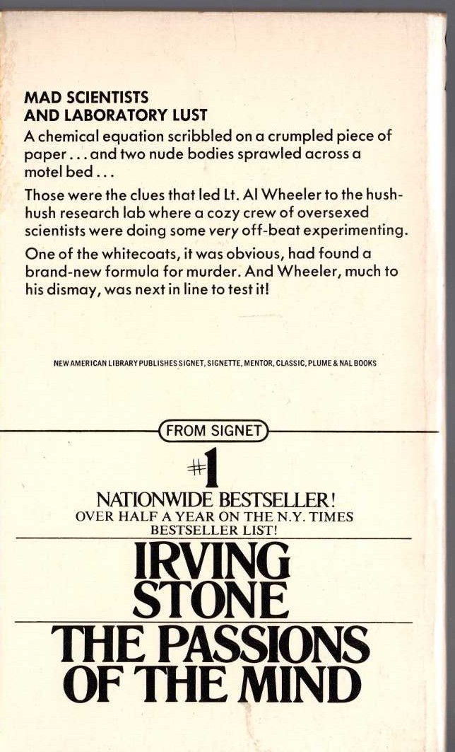 Carter Brown  THE ASEPTIC MURDERS magnified rear book cover image