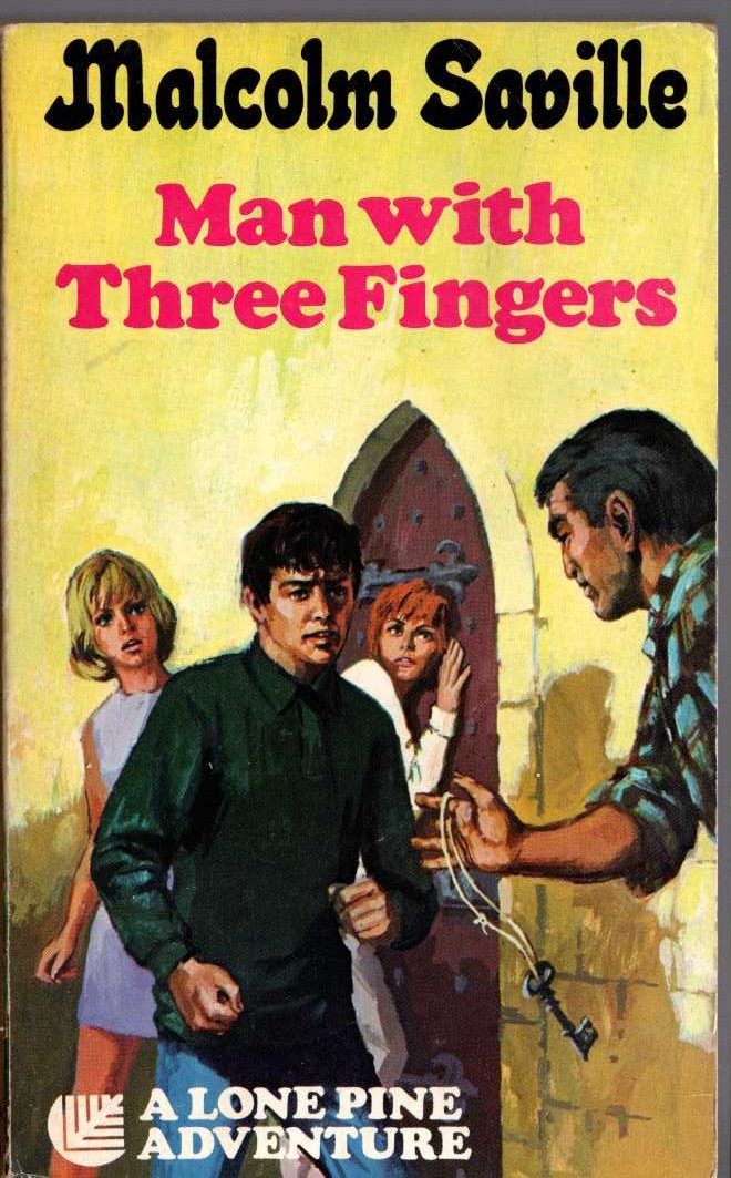 Malcolm Saville  MAN WITH THREE FINGERS front book cover image