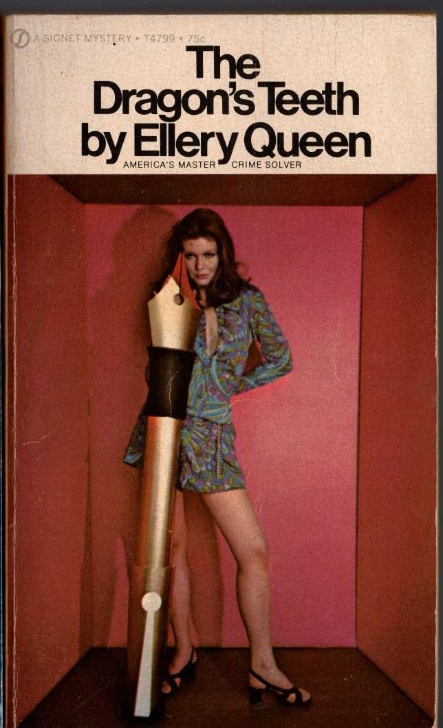 Ellery Queen  THE DRAGON'S TEETH front book cover image