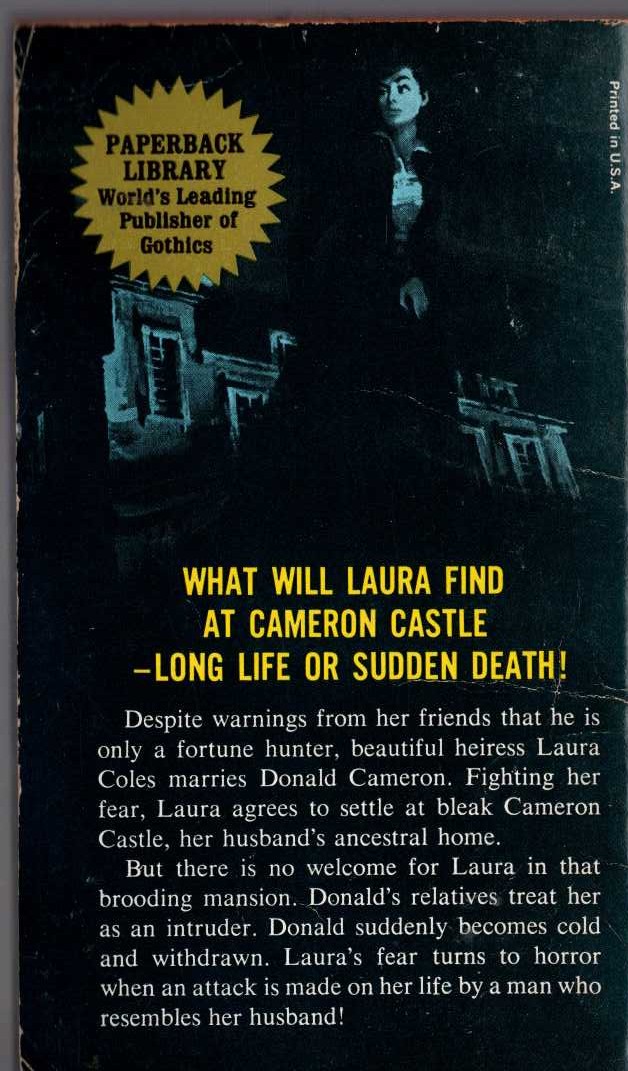 Marilyn Ross  CAMERON CASTLE magnified rear book cover image