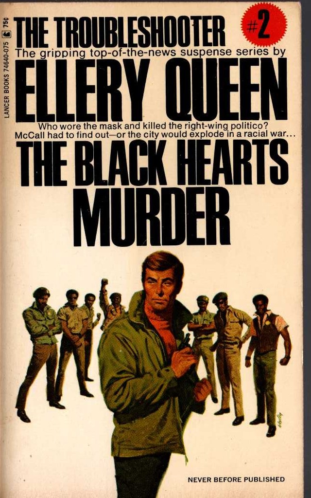 Ellery Queen  THE BLACK HEARTS MURDER front book cover image