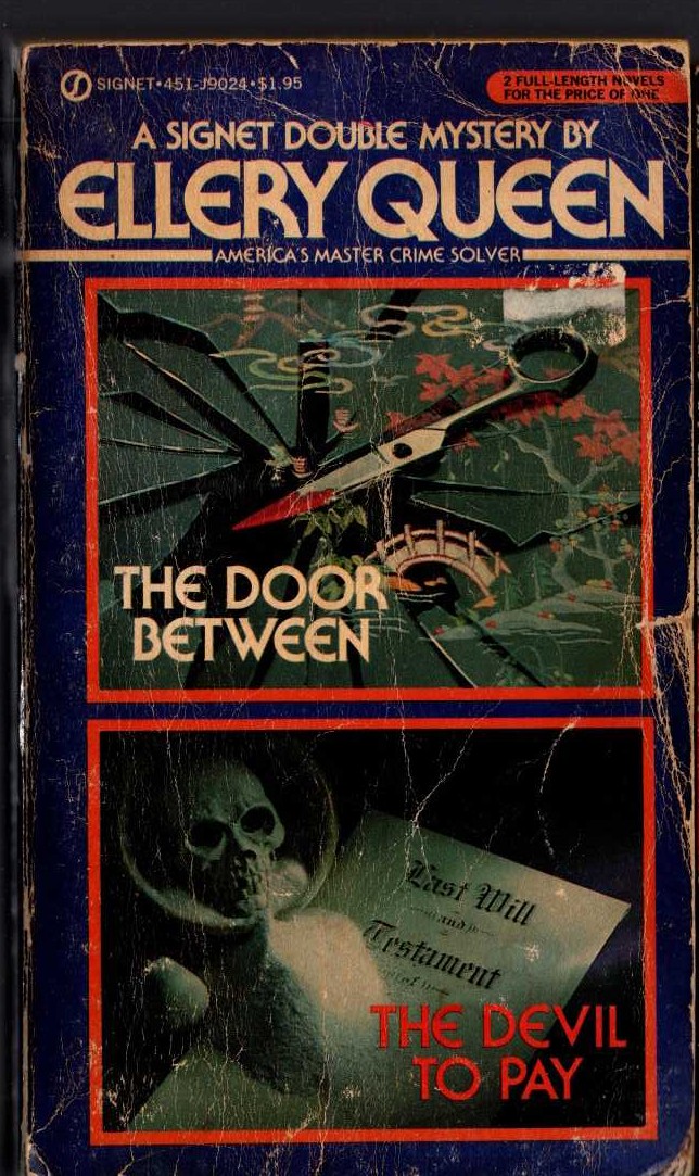 Ellery Queen  THE DOOR BETWEEN and THE DEVIL TO PAY front book cover image