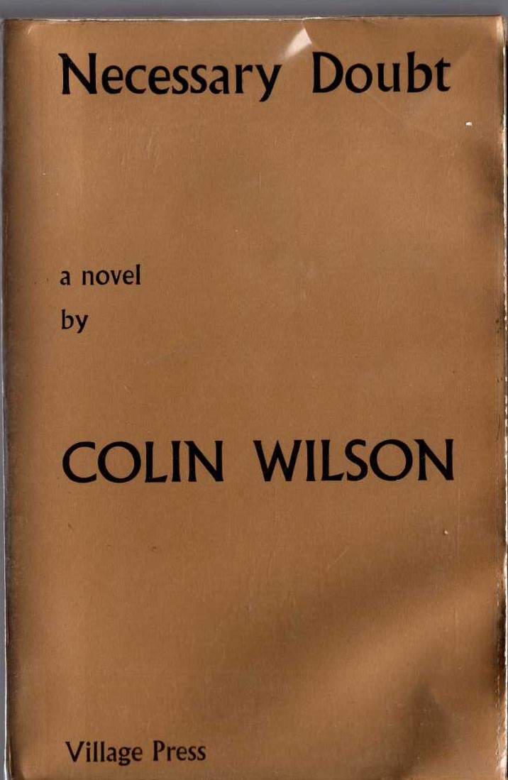 Colin Wilson  NECESSARY DOUBT front book cover image