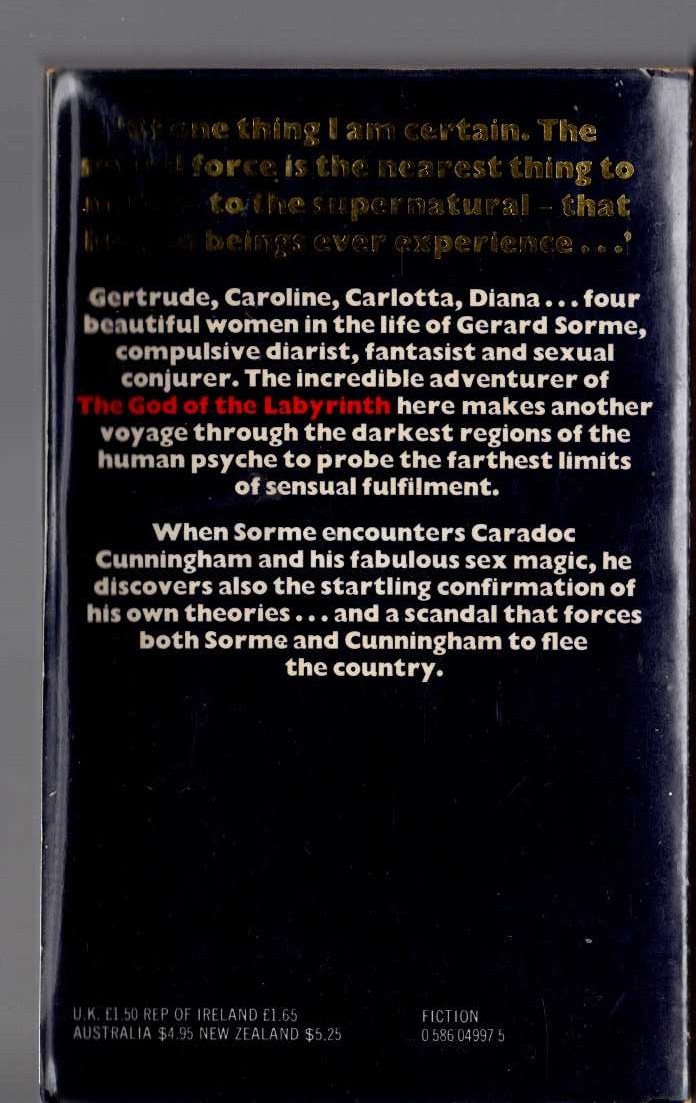 Colin Wilson  THE SEX DIARY OF GERARD SORME magnified rear book cover image
