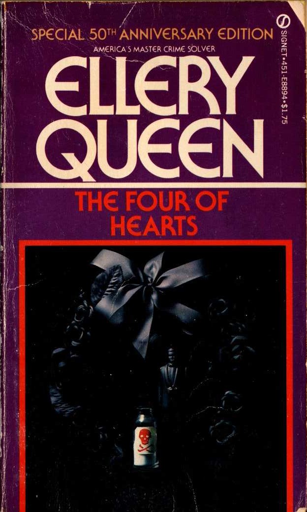 Ellery Queen  THE FOUR OF HEARTS front book cover image