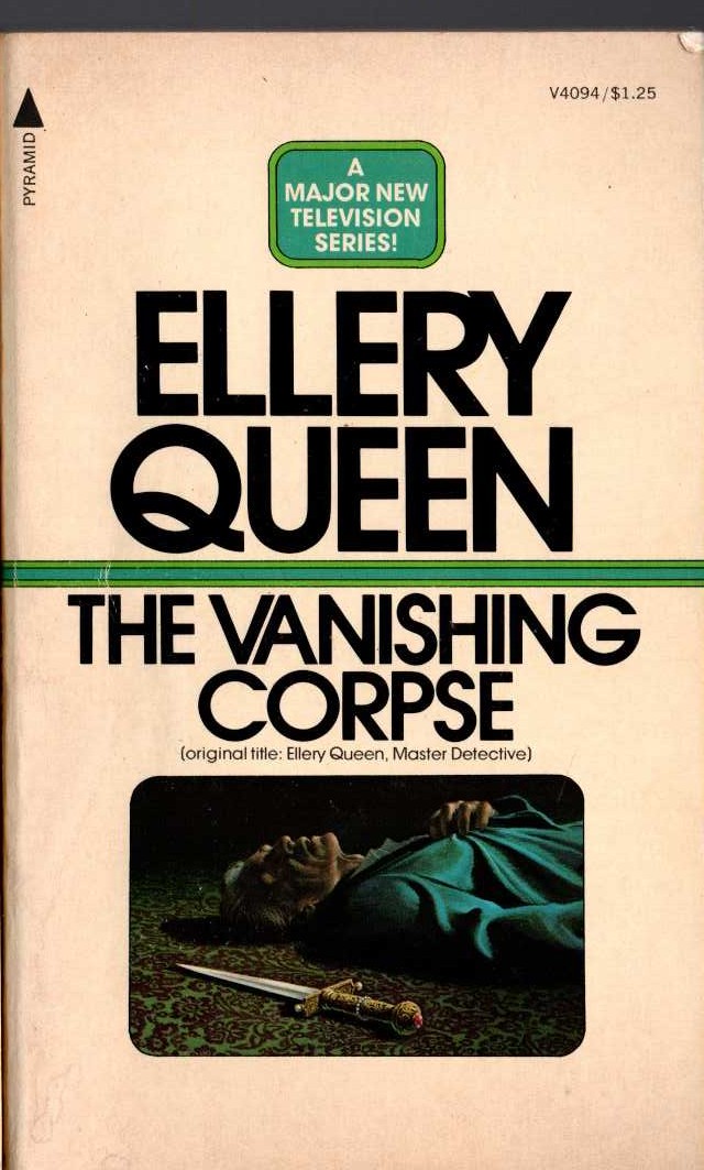 Ellery Queen  THE VANISHING CORPSE front book cover image