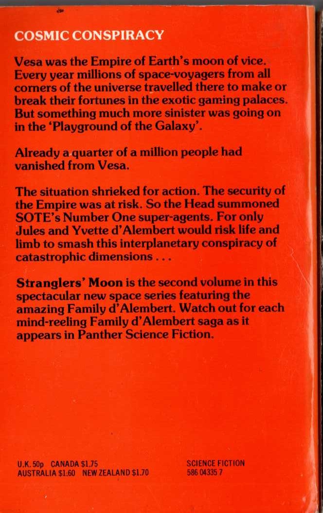 E.E.'Doc' Smith  STRANGLERS' MOON magnified rear book cover image