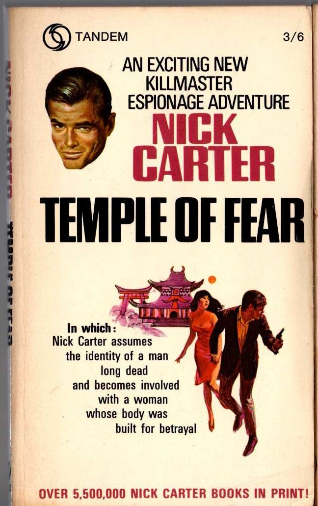 Nick Carter  TEMPLE OF FEAR front book cover image
