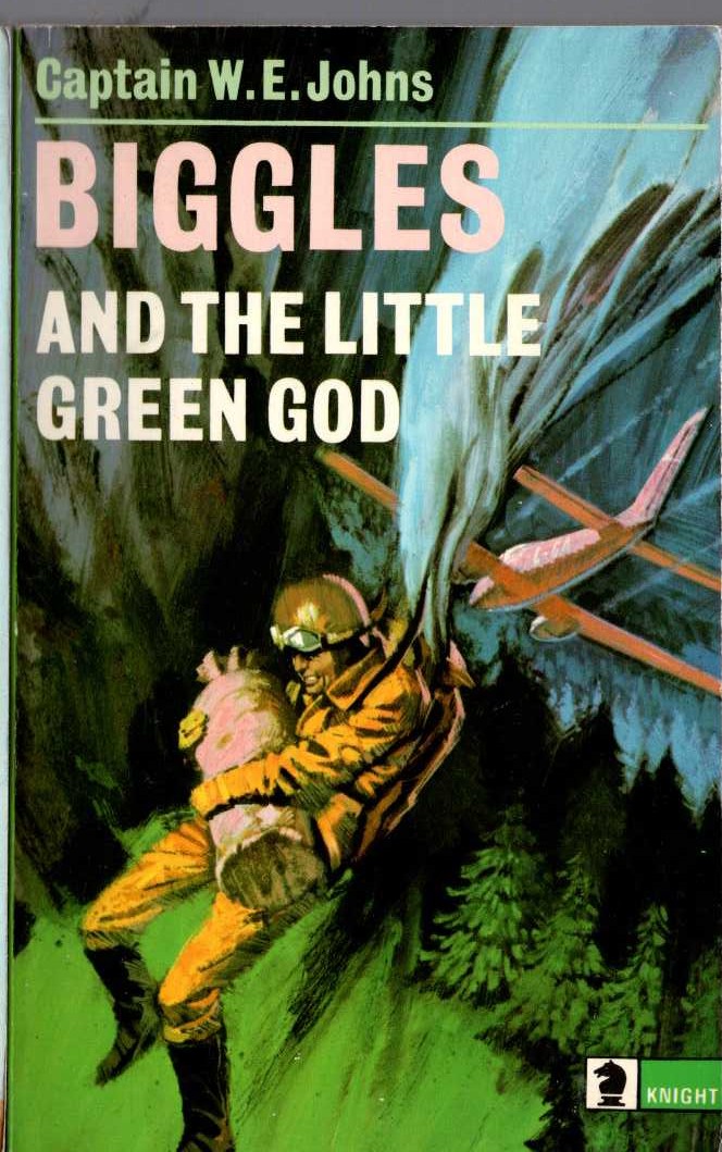 Captain W.E. Johns  BIGGLES AND THE LITTLE GREEN GOD front book cover image