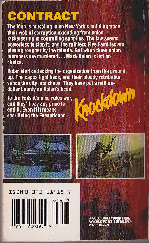 Don Pendleton  MACK BOLAN: KNOCKDOWN magnified rear book cover image