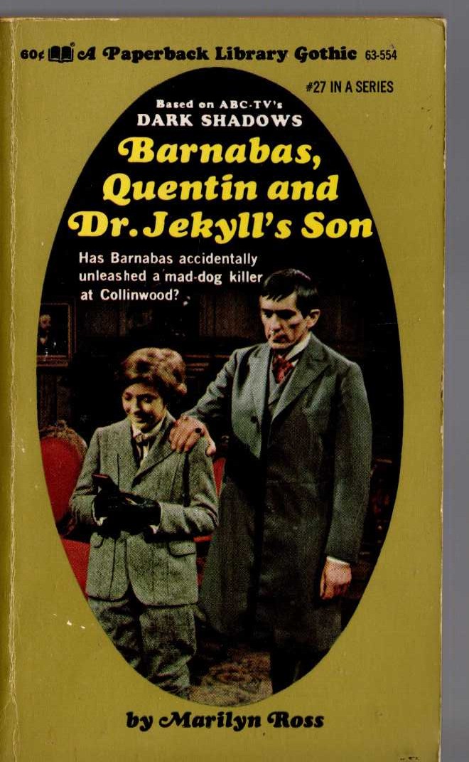 Marilyn Ross  BARNABAS, QUENTIN AND DR. JEKYLL'S SON front book cover image