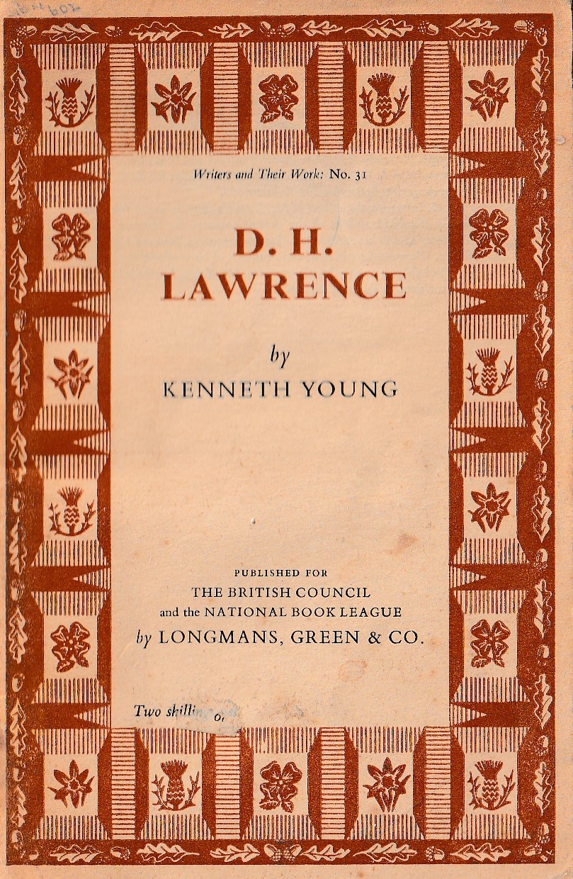 (Kenneth Young) D.H.LAWRENCE front book cover image
