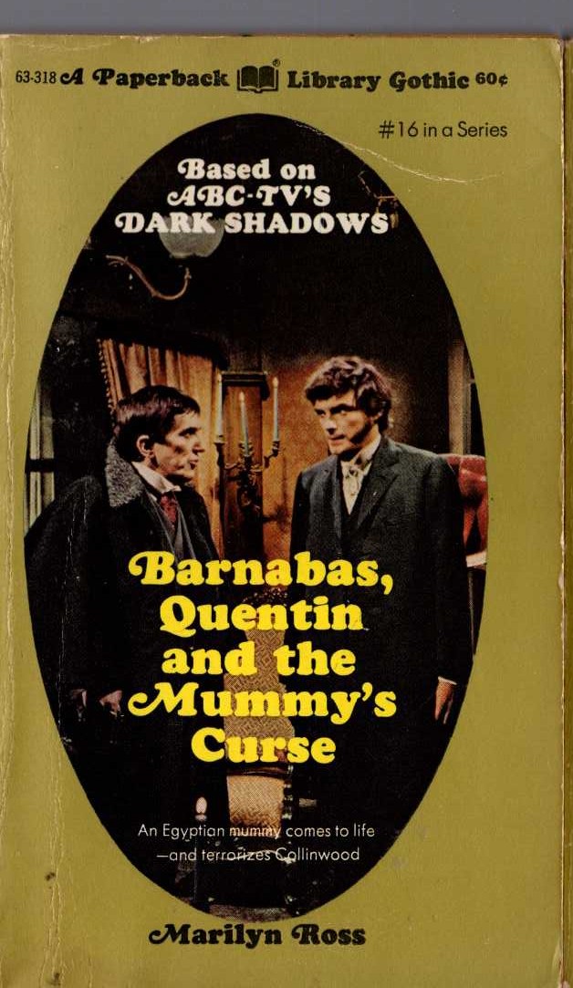 Marilyn Ross  BARNABAS, QUENTIN AND THE MUMMY'S CURSE front book cover image