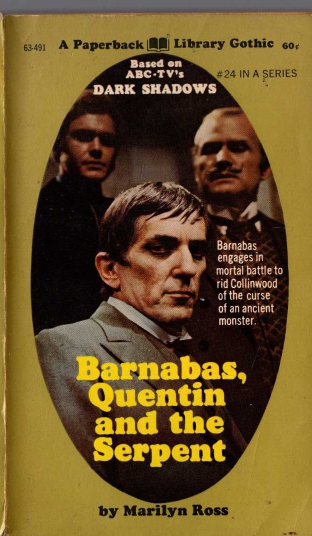 Marilyn Ross  BARNABAS, QUENTIN AND THE SERPENT front book cover image
