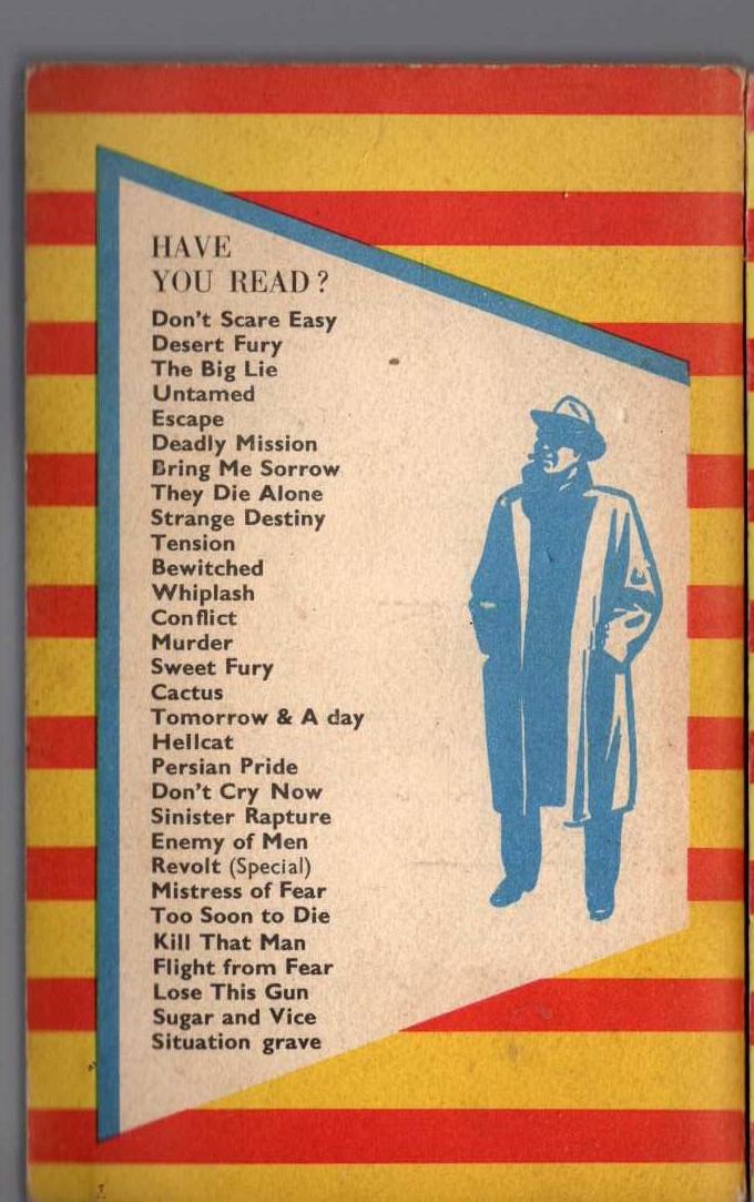 Hank Janson  AMOROUS CAPTIVE Volume Two [2] magnified rear book cover image