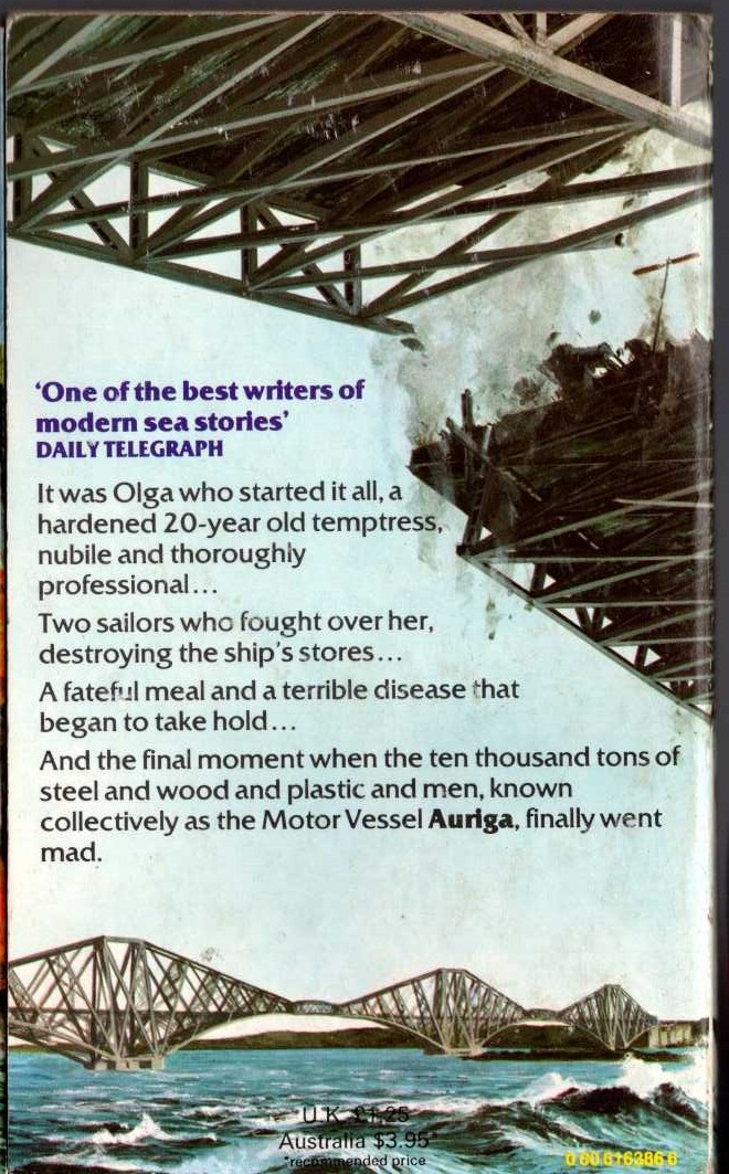 Brian Callison  THE AURIGA MADNESS magnified rear book cover image