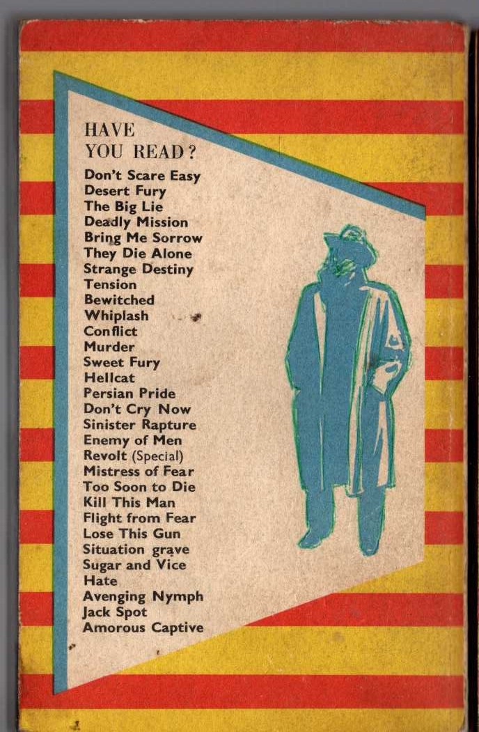 Hank Janson  INVASION magnified rear book cover image