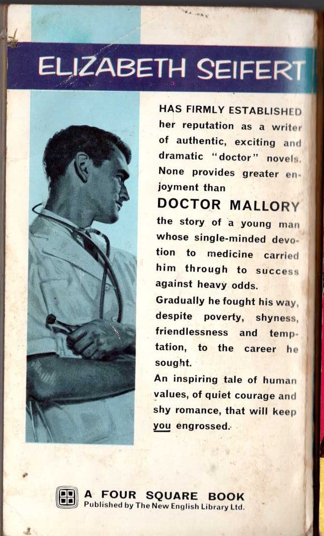 Elizabeth Seifert  DOCTOR MALLORY magnified rear book cover image