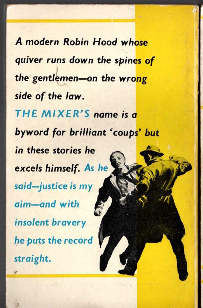 Edgar Wallace  THE MIXER magnified rear book cover image