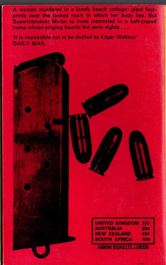 Edgar Wallace  BIG FOOT magnified rear book cover image