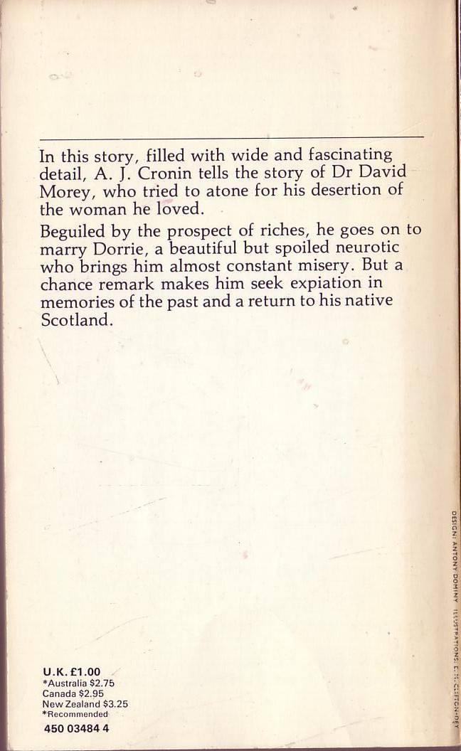 A.J. Cronin  THE JUDAS TREE magnified rear book cover image