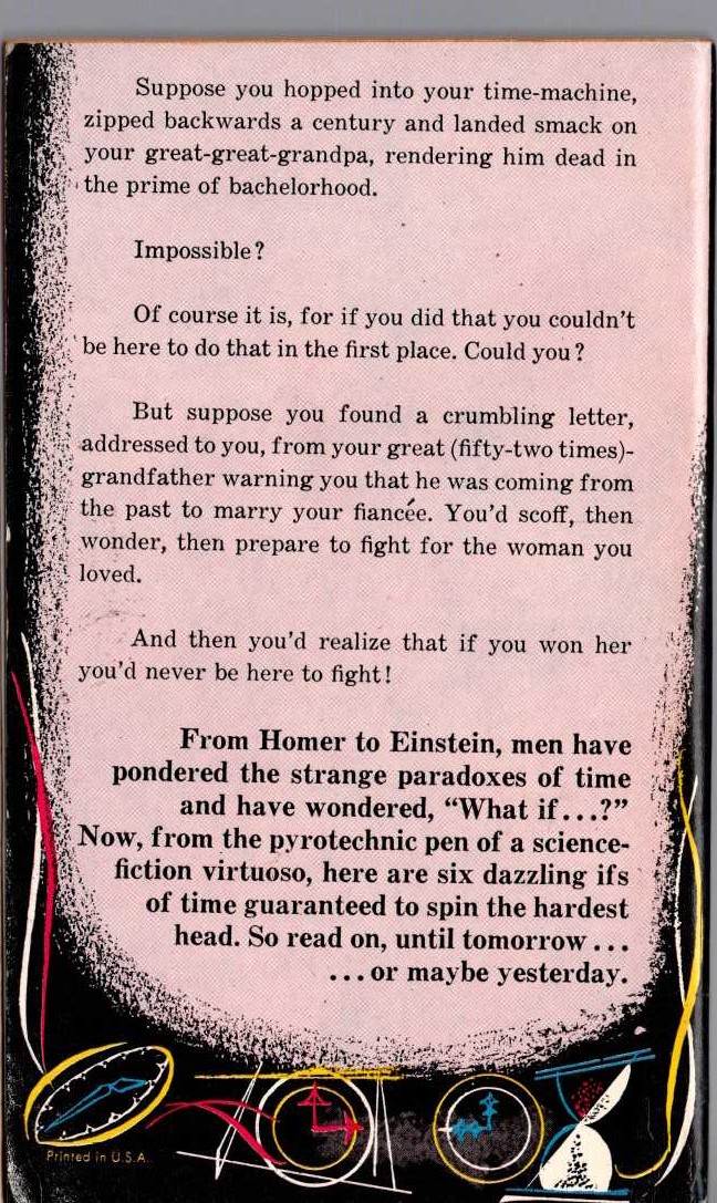 Murray Leinster  TWISTS IN TIME (Six stories) magnified rear book cover image