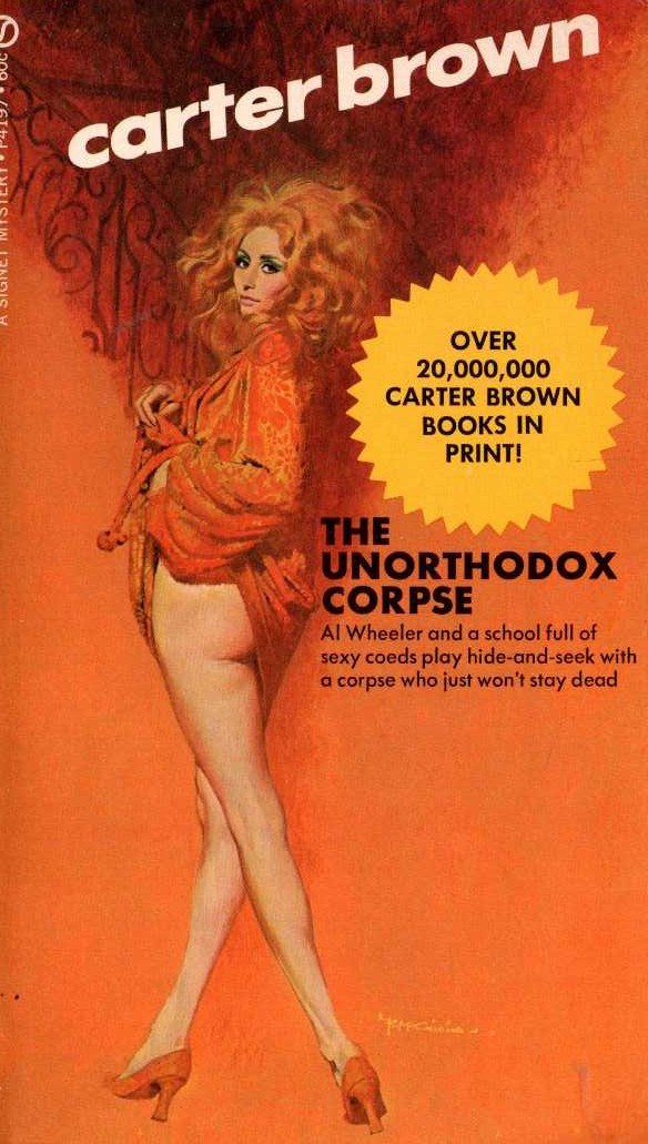 Carter Brown  THE UNORTHODOX CORPSE front book cover image