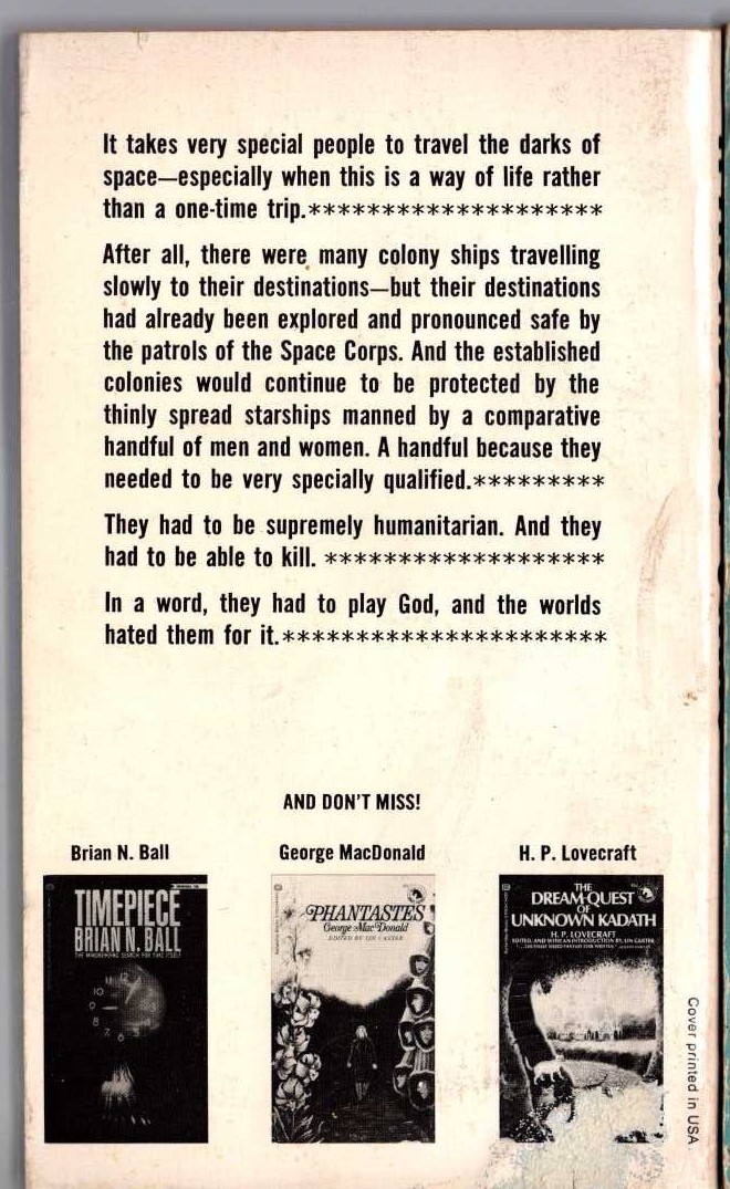 (Morgan, Dan & Kippax, John) A THUNDER OF STARS magnified rear book cover image