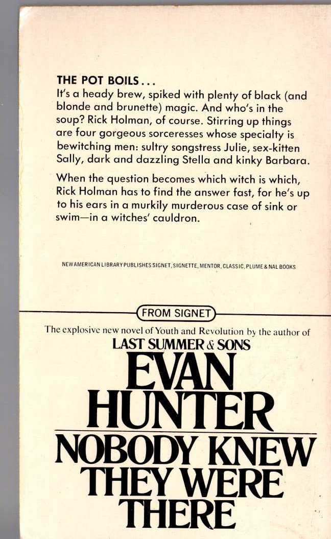 Carter Brown  BLONDE ON A BROOMSTICK magnified rear book cover image