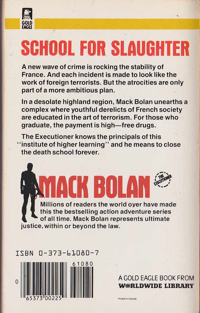 Don Pendleton  MACK BOLAN: RUNNING HOT magnified rear book cover image