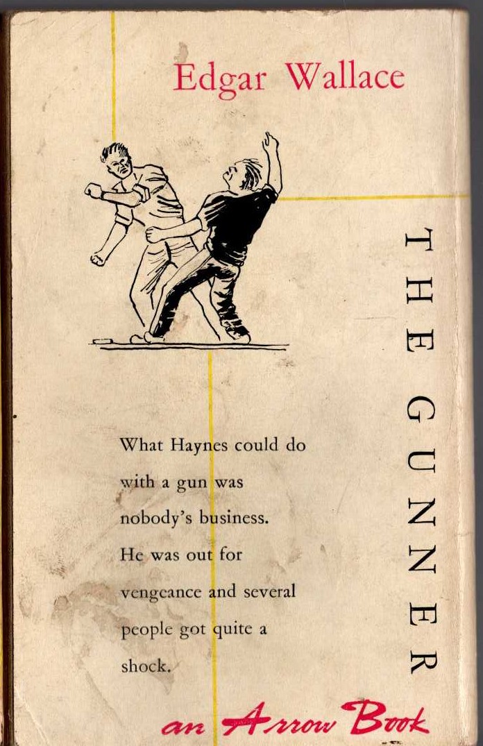 Edgar Wallace  THE GUNNER magnified rear book cover image