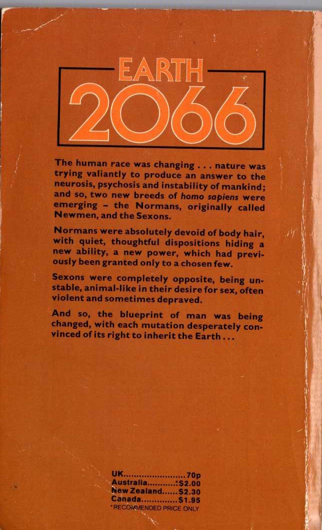 J.T. McIntosh  NORMAN CONQUEST 2066 magnified rear book cover image